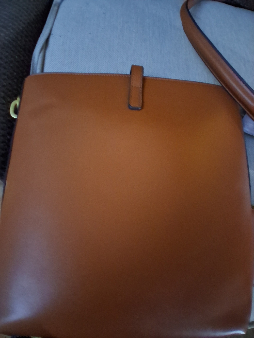 Saint Laurent Tan Leather Tote and Small Shoulder Bag with Gold YSL Hardware - Picture 6 of 6